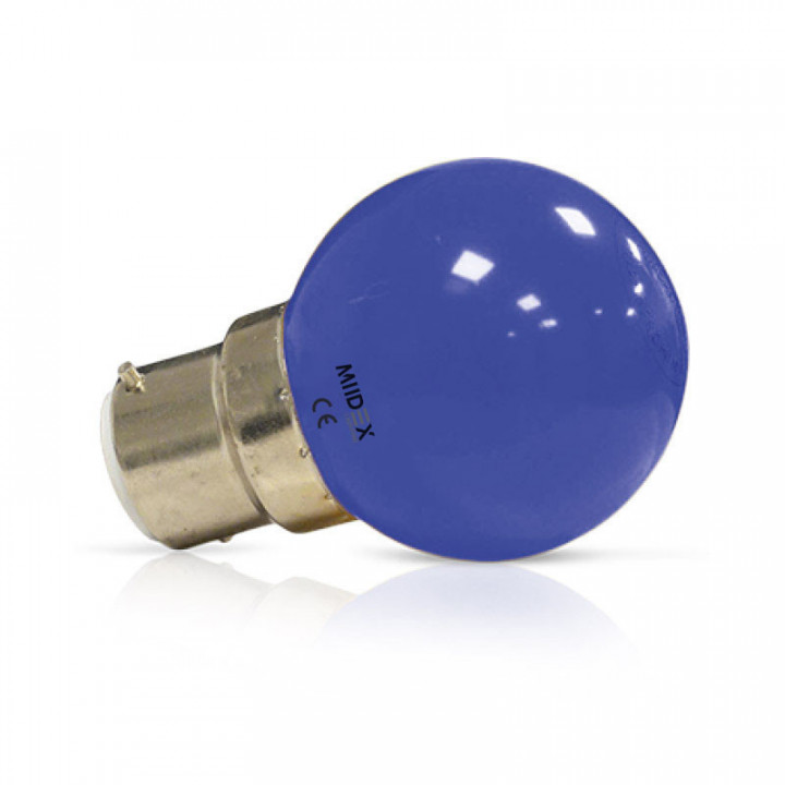 LED 1 W BULB B22 BLEUE BX