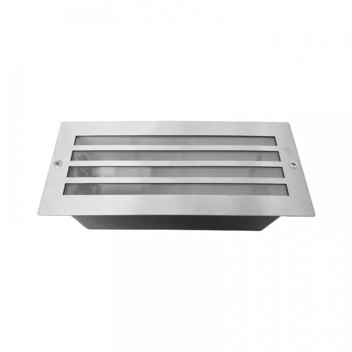 SPOT ENC E27 IP44 REC GRIL INX