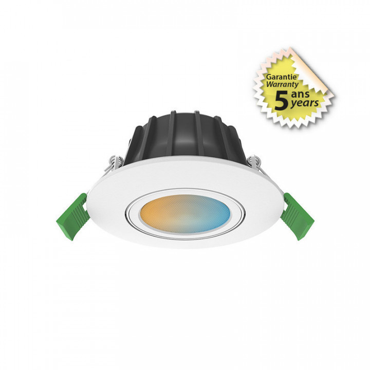 SPOT OR 30degrés ENC 6W CCT BBC DIM