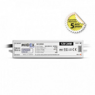 ALIM 12V DC LUMINEUX 24W IP67