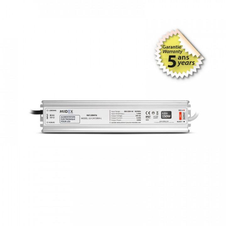 ALIM 24V DC LUMINEUX 150W IP67