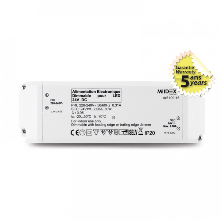 ALIM LED 24V DC DIM 50W IP20