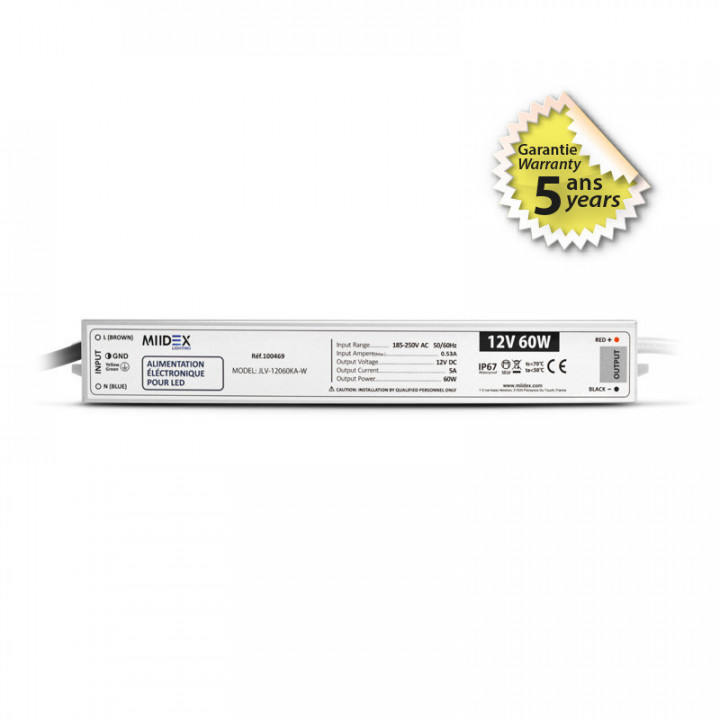 ALIM 12V DC LUMINEUX 60W IP67