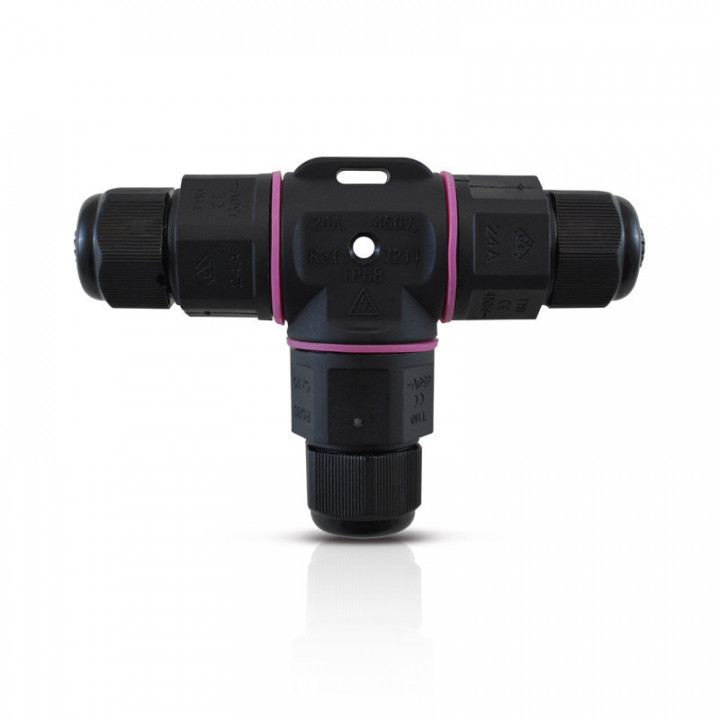 CONECT ETANCHE T NOIR 3 FILS