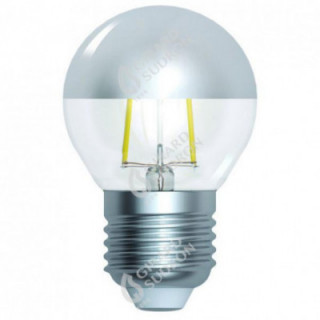 Ampoule LED argentée sphérique