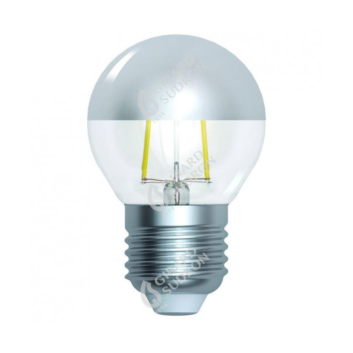 Ampoule LED argentée sphérique