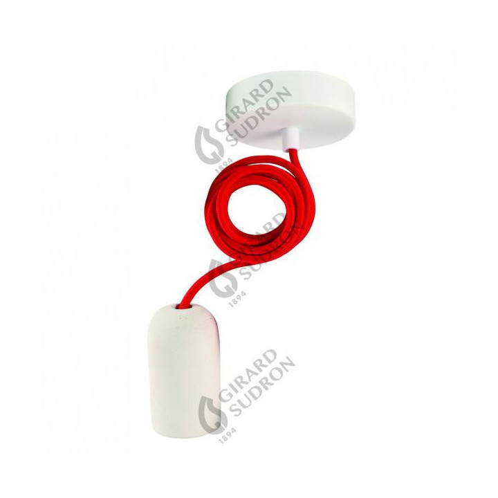 Suspension béton blanc 2m