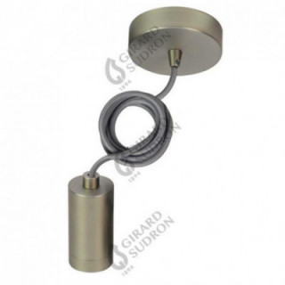Suspension cylindre E27 gris