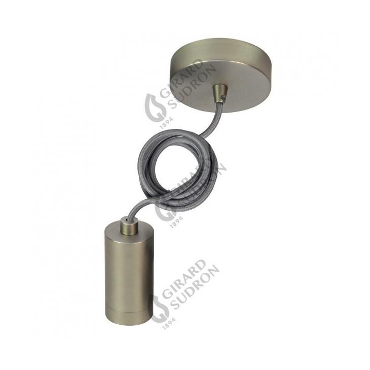 Suspension cylindre E27 gris