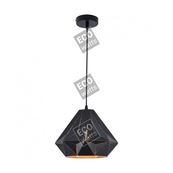 Suspension E27 Noire/Dore