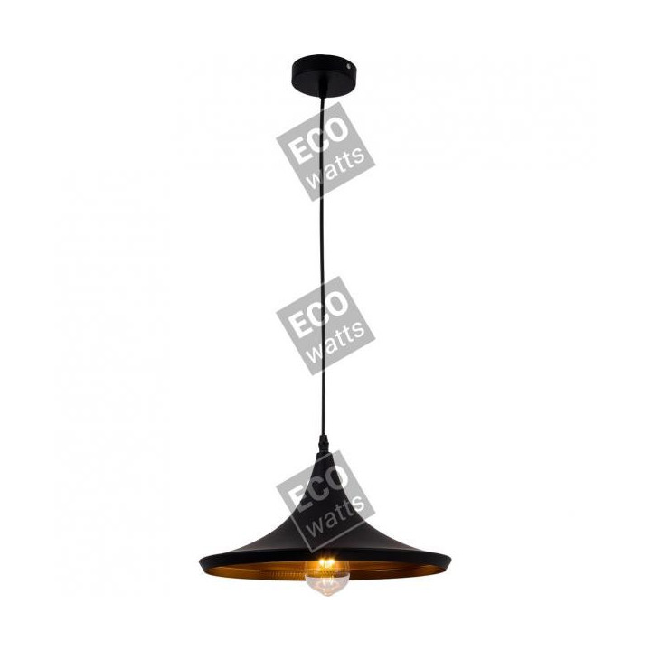 Suspension E27 Noire/Dore