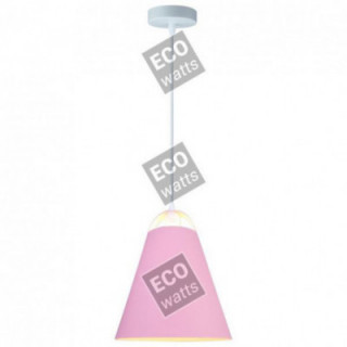 Suspension E27 Rose/Blanc