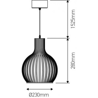 Suspension blanche 60W E27