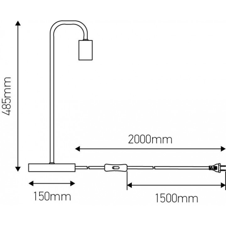 Lampe sur pied blanche 60W