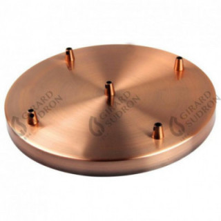 Plafonnier cuivre 5 sorties