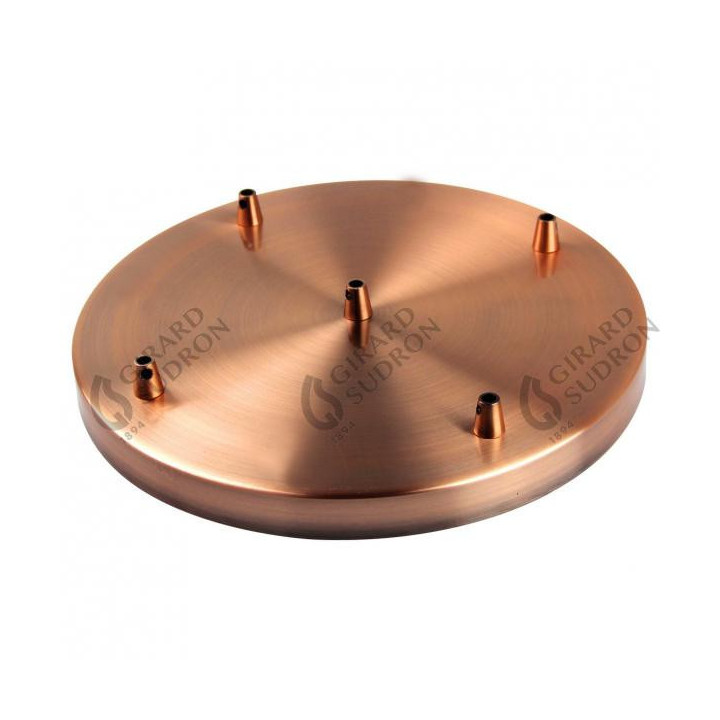 Plafonnier cuivre 5 sorties