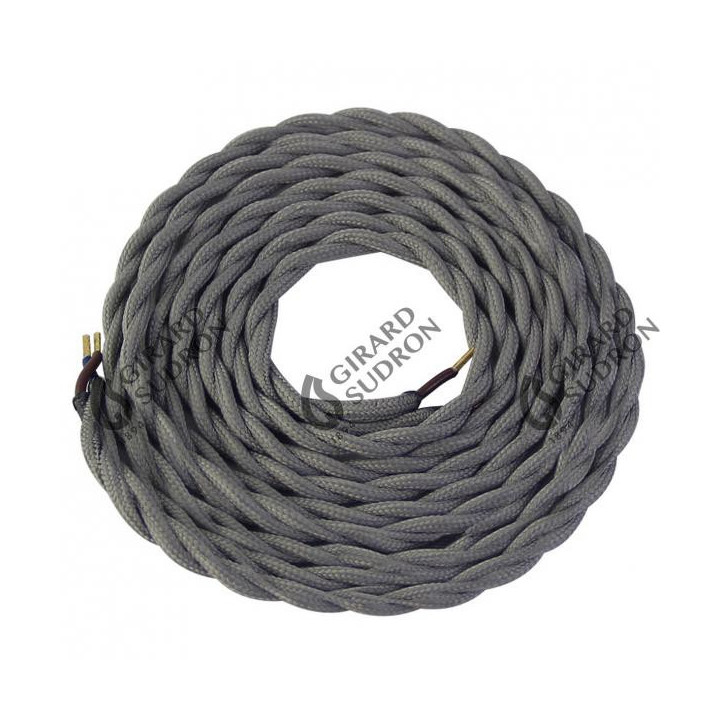 Câble torsadé gris 2m 2x0