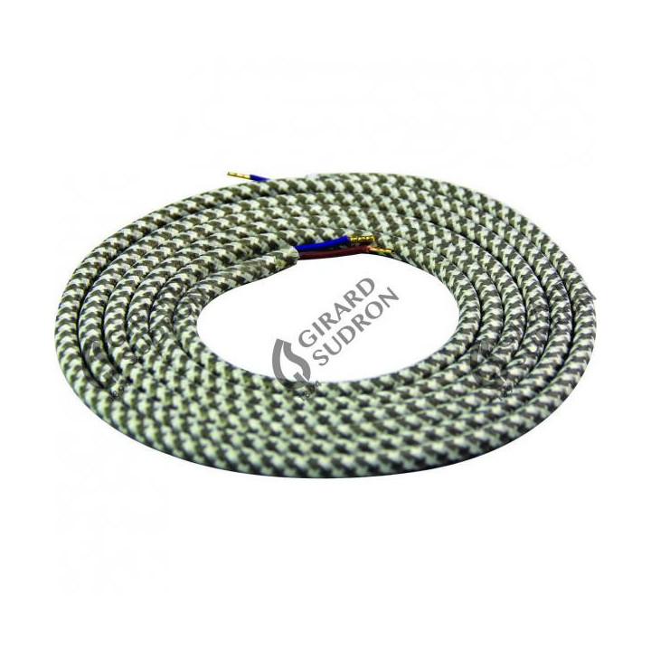 Câble rond gris 2m 2x0,75