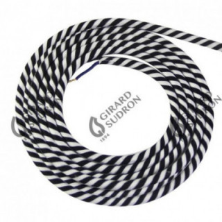 Câble spiralé noir blanc 2m