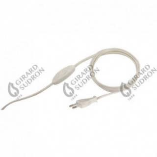 Cordon 2X0.75 L.2M Blanc Avec