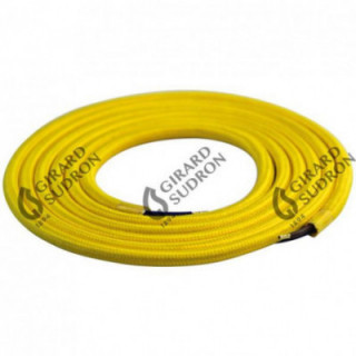 Câble textile rond jaune 2m