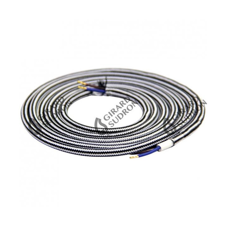 Câble textile noir 2x0,75mm2