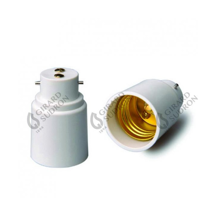 Adaptateur B22E27 Blanc