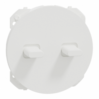 Odace enjo 2xVV ou pous à levier blanc