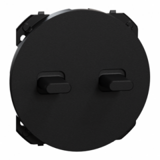 Odace enjo 2xVV ou pous à levier noir