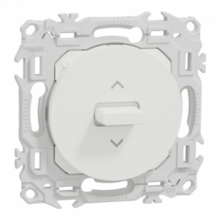 Odace inter ou poussoir VR levier blanc