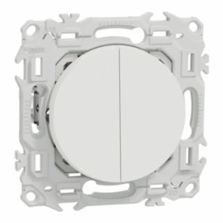 Odace double VV ou poussoir blc griffes