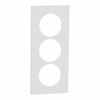 Odace plaque 3 postes 57mm blanc