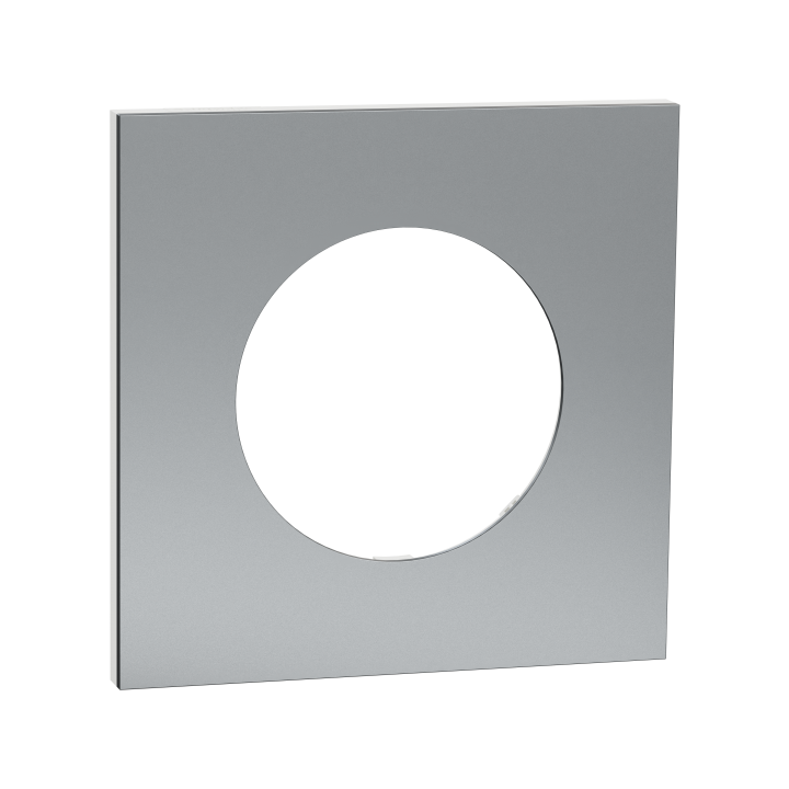 Odace M. plaque 1 poste titane blanc