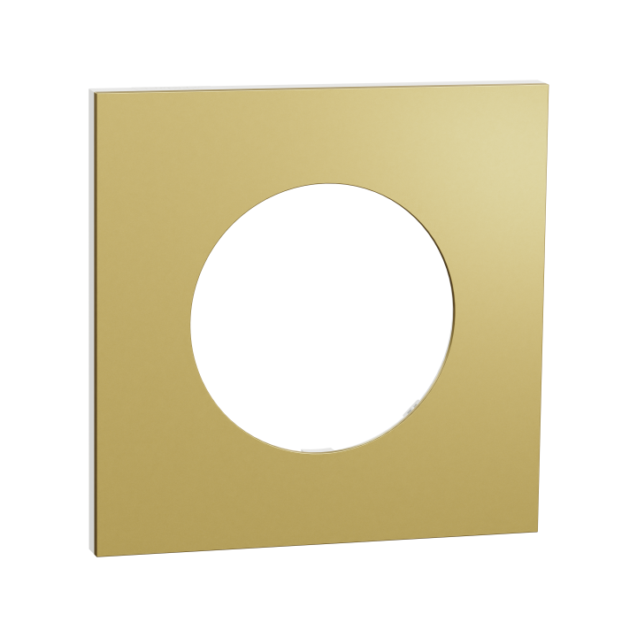 Odace M. plaque 1 poste laiton blanc