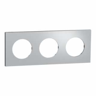 Odace M. plaque 3 postes Aluminium noir Odace M. plaque 3 postes Aluminium noir