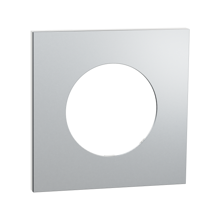 Odace M. plaque 1 poste Aluminium blanc