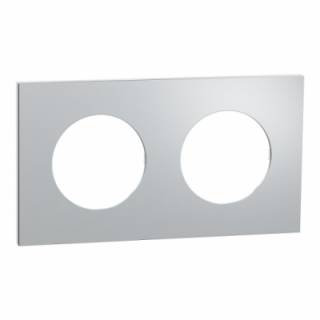 Odace M. plaque 2 postes Aluminium blanc Odace M. plaque 2 postes Aluminium blanc