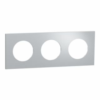 Odace M. plaque 3 postes Aluminium blanc Odace M. plaque 3 postes Aluminium blanc