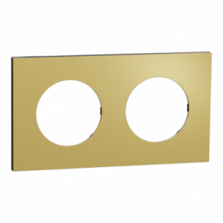 Odace M. plaque 2 postes laiton noir Odace M. plaque 2 postes laiton noir