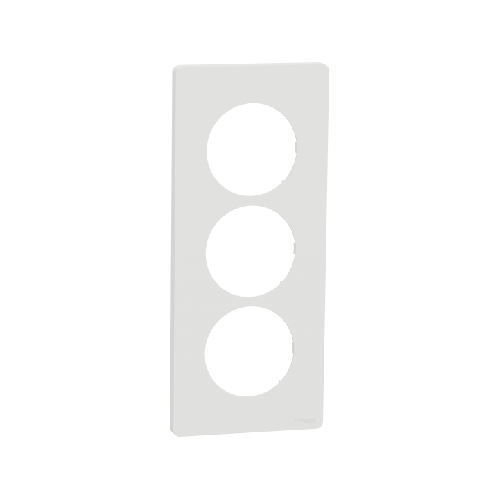 Odace Archi. Plaque 3 postes 57mm blanc Odace Archi. Plaque 3 postes 57mm blanc