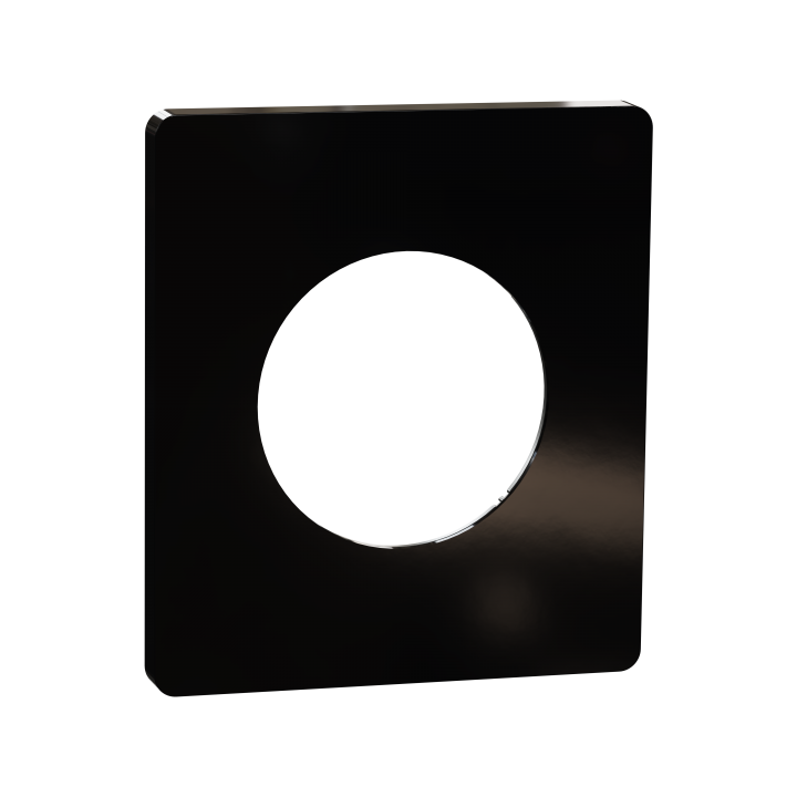 Odace Archi. plaque 1 poste noir ém Odace Archi. plaque 1 poste noir ém