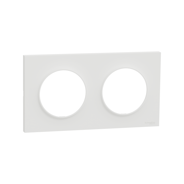 Odace Origine plaque 2 postes blanc Odace Origine plaque 2 postes blanc