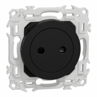 Odace prise 2P affleurante noir Odace prise 2P affleurante noir