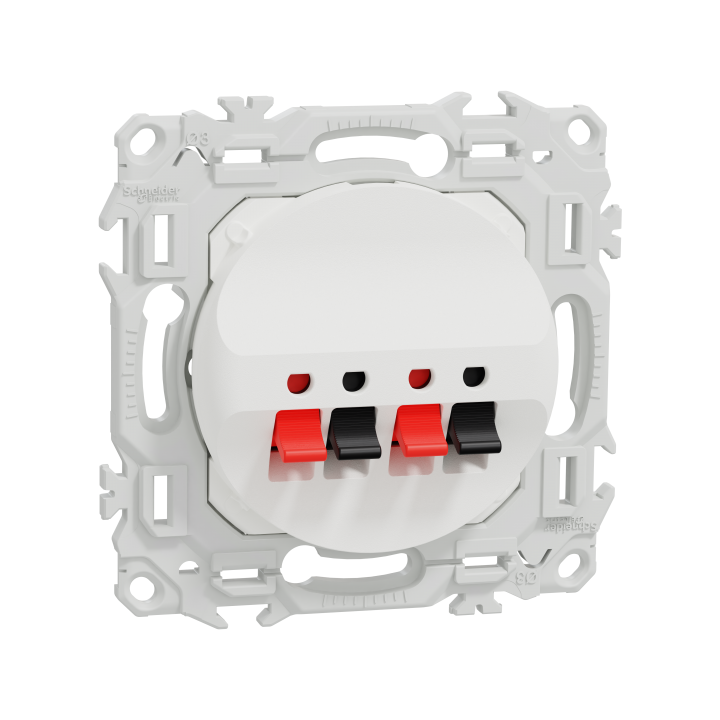 Odace prise haut-parleurs 2 s. blanc