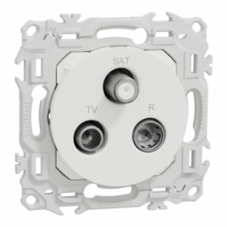 Odace prise TV/FM/SAT blanc Odace prise TV/FM/SAT blanc